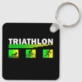 Porte-clés Triathlon Transcendance : Baignade, Vélo, Réussite (Dos)