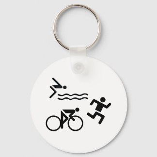 Porte-clés Triatholon - course à vélo nage