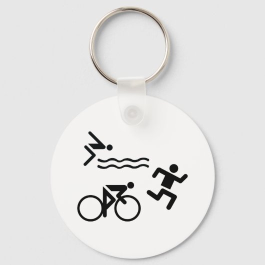 Porte-clés Triatholon - course à vélo nage (Recto)