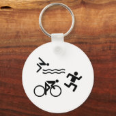 Porte-clés Triatholon - course à vélo nage (Recto)