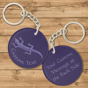 Porte-clés Tribal Lizard Mauve Porte - clé