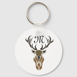Porte-clés Tribal Red Stag Monogram