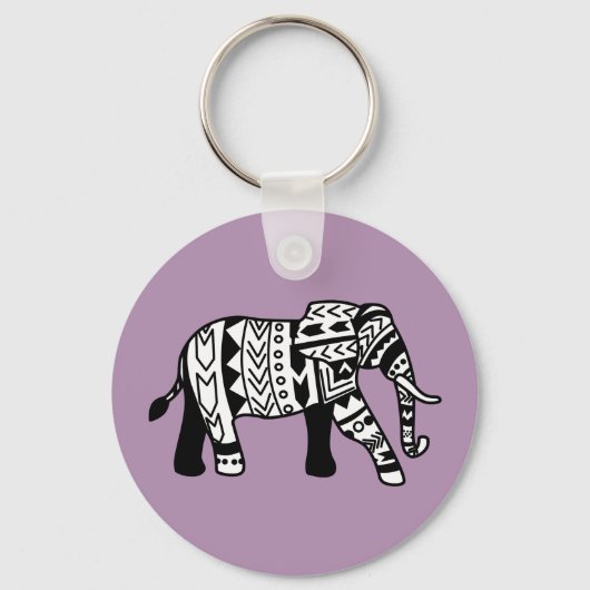 Porte-clés Tribal Walking Elephant (Recto)
