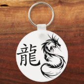 Porte-clés tribu de dragon à caractère chinois (Recto)