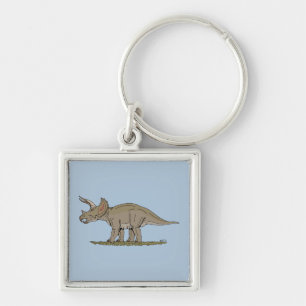 Porte-clés Tricératops de Dinosaure Crétacé
