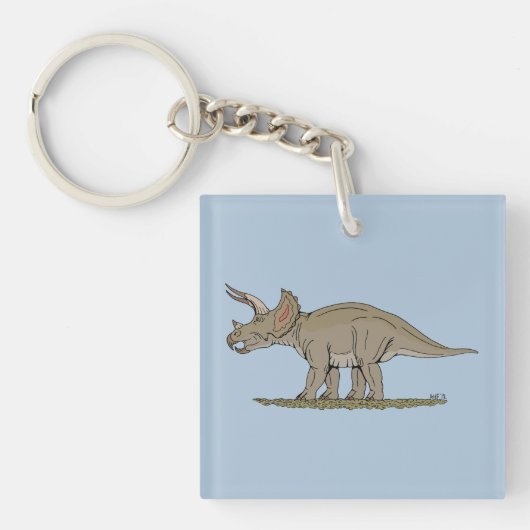Porte-clés Tricératops de Dinosaure Crétacé (Devant)