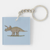 Porte-clés Tricératops de Dinosaure Crétacé (Dos)