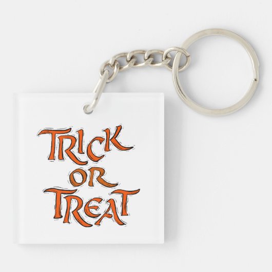 Porte-clés Trick Halloween ou Traiter les mots (Dos)