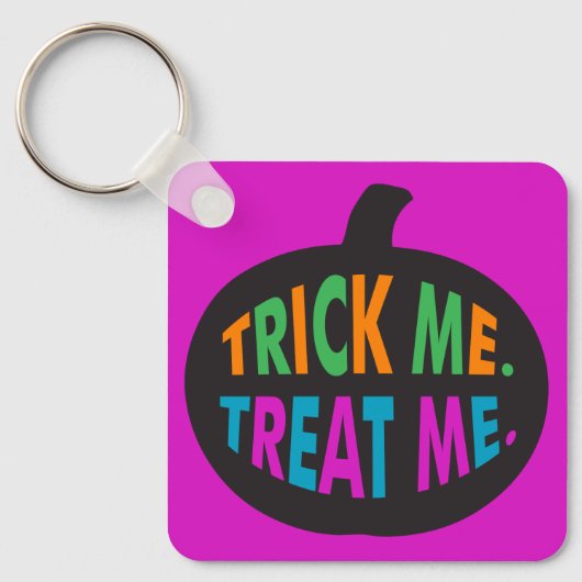 Porte-clés Trick Me Traite, Halloween Multi-Couleur (Recto)