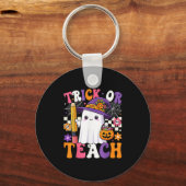 Porte-clés Trick Or Teach Teacher Pencil Ghost Funny Hallowee (Recto)