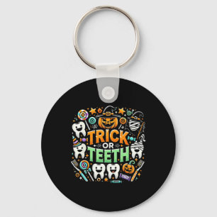 Porte-clés Trick Ou Dents Dentiste Halloween Dental Hygi