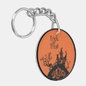Porte-clés Trick ou traitement Maison Hallowen (Devant gauche)