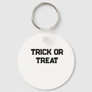 Porte-clés Trick ou. Traiter Halloween éffrayant noir simple