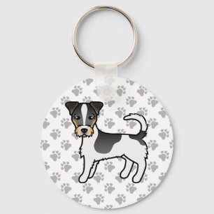 Porte-clés Tricolore Rough Coat Jack Russell Terrier Chien
