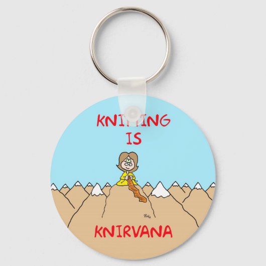Porte-clés tricot : knirvana guru (Recto)