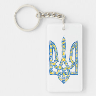 Porte-clés trident de l'emblème national ukrainien tryzub eth