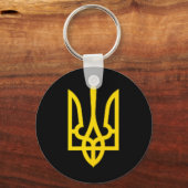 Porte-clés Trident ukrainien Ukraine Zelensky Trident doré (Recto)