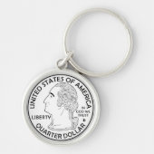 Porte-clés Trimestre Dollar Coin Liberté (Devant)