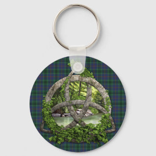 Porte-clés Trinité de Celtic de tartan de marcheur de clan