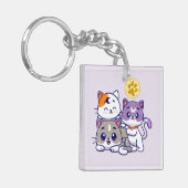 Porte-clés Trio adorable - Trois chats mignons (Devant gauche)