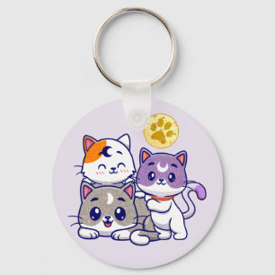 Porte-clés Trio adorable - Trois chats mignons