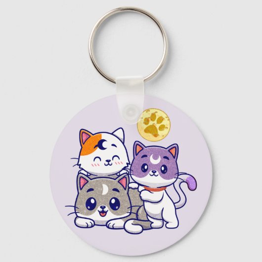 Porte-clés Trio adorable - Trois chats mignons (Recto)