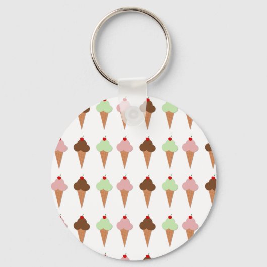 Porte-clés Trio de crème glacée (Recto)