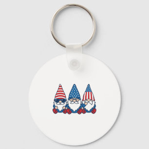 Porte-clés Trio de gnomes patriotiques dessin de t-shirt vect