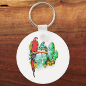 Porte-clés Trio de perroquets (Recto)