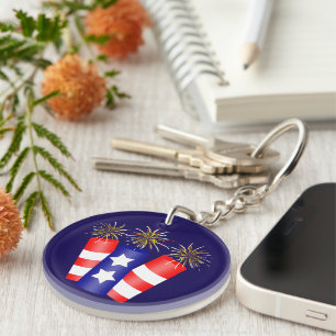 Porte-clés Trio de pétards pour 4 juillet