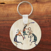 Porte-clés Trio musicien KOKOPELLI + vos idées (Recto)