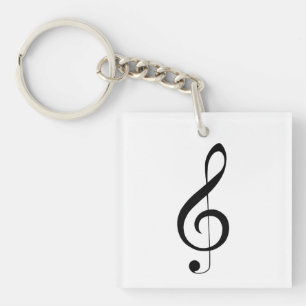Porte-clés Triple Clef Musical Note,