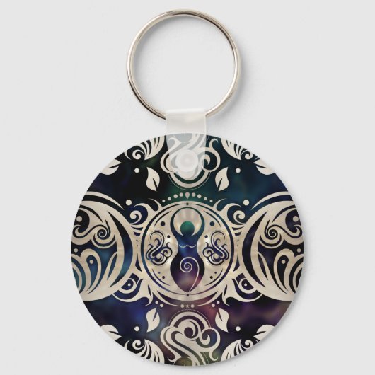 Porte-clés Triple Lune déesse Lune violet #1 (Recto)