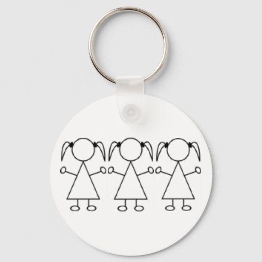 Porte-clés Triplets Porte - clé - Filles (Recto)