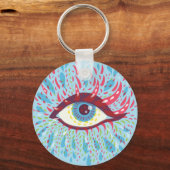 Porte-clés Trippy Oye Psychedelic Art (Recto)