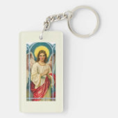Porte-clés Triptyque d'ange au ruban rose (Dos)