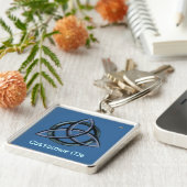 Porte-clés Triquetra (bleu) (Côté)
