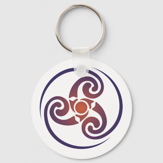 Porte-clés Triskele, Triple Spiral, Symbole Triskelion Celtic (Recto)