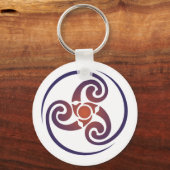Porte-clés Triskele, Triple Spiral, Symbole Triskelion Celtic (Recto)