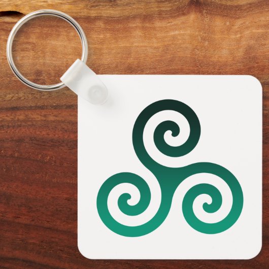 Porte-clés Triskele vert (Recto)
