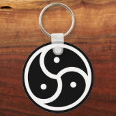 Porte-clés triskelion noir blanc (Recto)