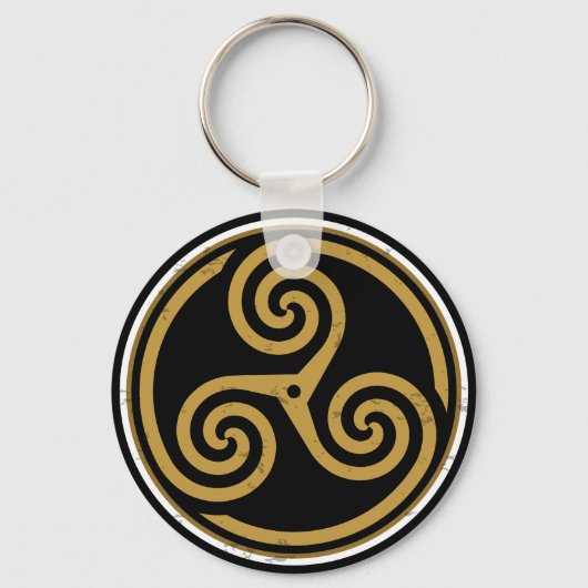 PORTE-CLÉS TRISKELION TRIPLE CELTIQUE SPIRAL (Recto)