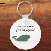 Porte-clés Triste petite citation de baleine question drôles  (Recto)