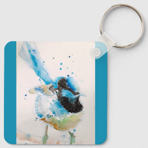Porte-clés Troglodyte à dos bleu