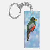 Porte-clés Trogon élégant et Birdorable (Devant gauche)