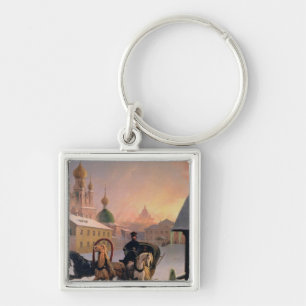 Porte-clés Troïka sur la rue à St Petersburg, 1850s