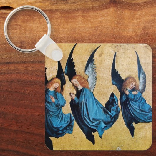 PORTE-CLÉS TROIS ANGES EN BLEU (Recto)