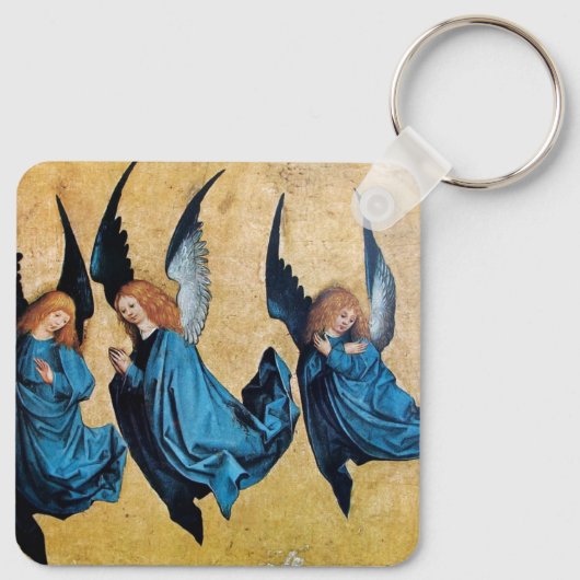 PORTE-CLÉS TROIS ANGES EN BLEU (Dos)