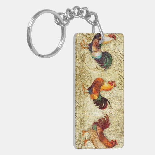 Porte-clés Trois coqs (Devant gauche)