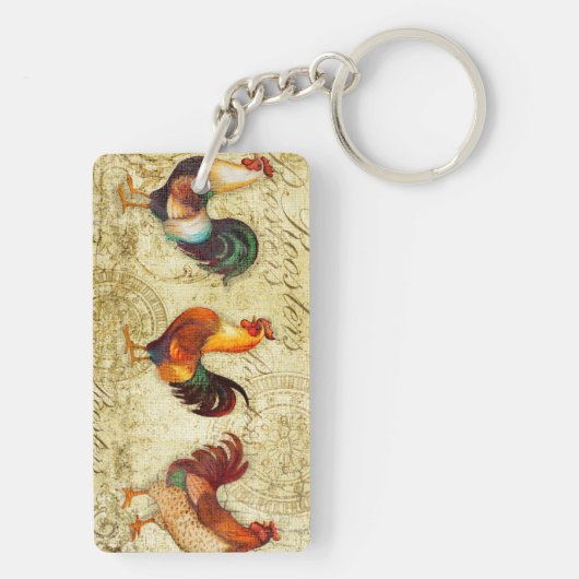 Porte-clés Trois coqs (Dos)